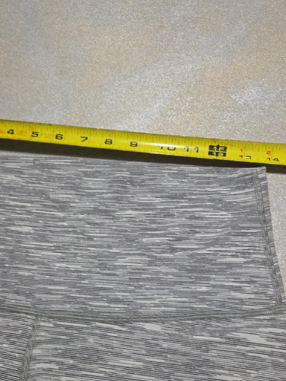 lululemon athletica Gray Space-Dye Leggings with White Panels